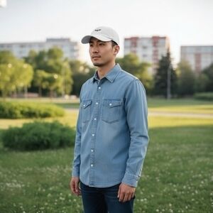 MADE HERE Classic Dad Hat White Blue Eagle Embroidered Snapback Baseball Cap New